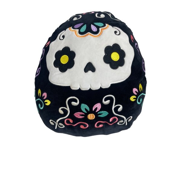 Squishmallow 12" Delfina Black Sugar Skull Day of the Dead Plush Halloween RARE - Picture 1 of 5